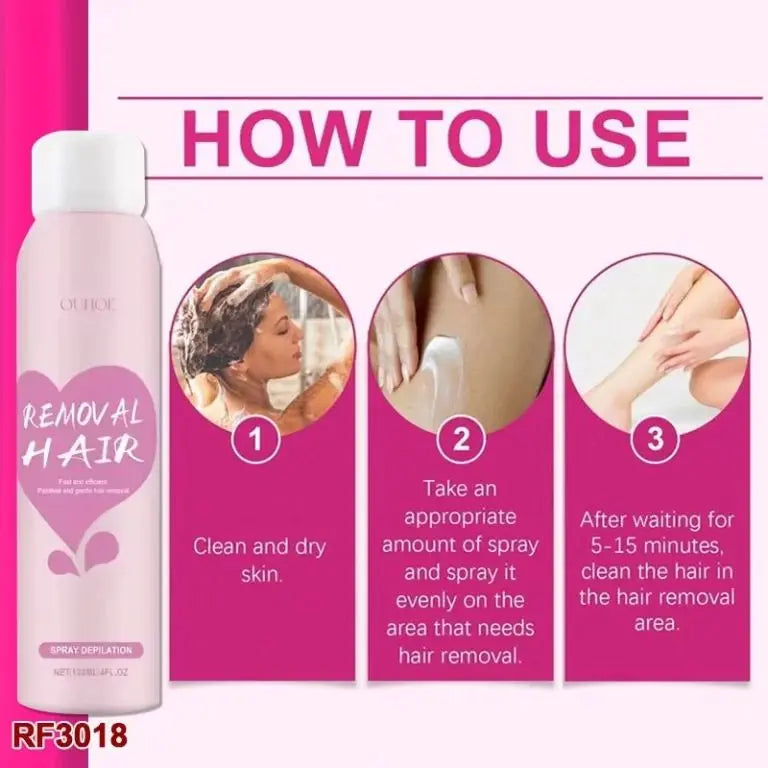 120ML Hair Removal Spray for Smooth Skin - Quick and Effective Formula - Habibay Mart