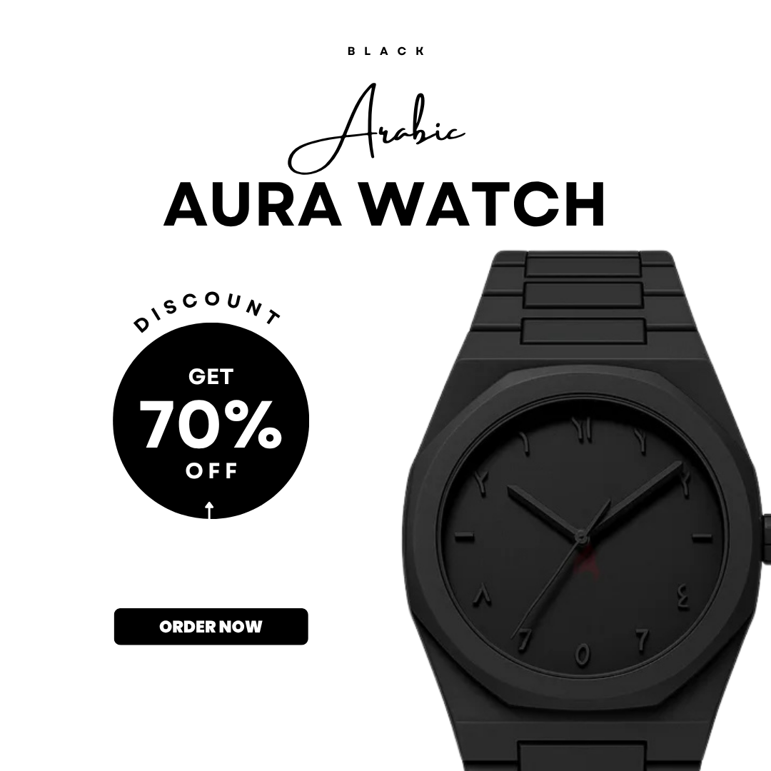 Black arabic aura watch UAE