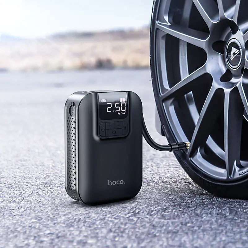 Hoco Portable Smart Air Pump S53 - Compact and Efficient Inflator - Habibay Mart