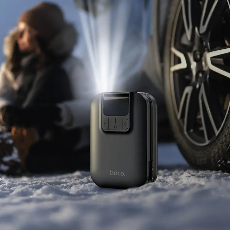 Hoco Portable Smart Air Pump S53 - Compact and Efficient Inflator - Habibay Mart