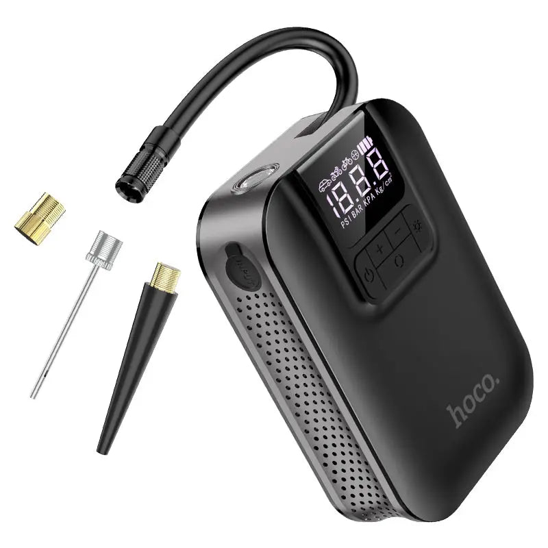 Hoco Portable Smart Air Pump S53 - Compact and Efficient Inflator - Habibay Mart