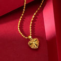 Gold Heart Necklace for Women - Elegant Gold Heart Necklace Design - Habibay Mart