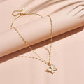 Gold Plated Butterfly Necklace for Women - Elegant Design and Shine - Habibay Mart