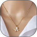 Gold Plated Butterfly Necklace for Women - Elegant Design and Shine - Habibay Mart