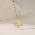 Gold Plated Butterfly Necklace for Women - Elegant Design and Shine - Habibay Mart