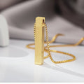 Ayatul Kursi Bar Necklace - Elegant Ayatul Kursi Necklace for Spiritual Protection - Habibay Mart