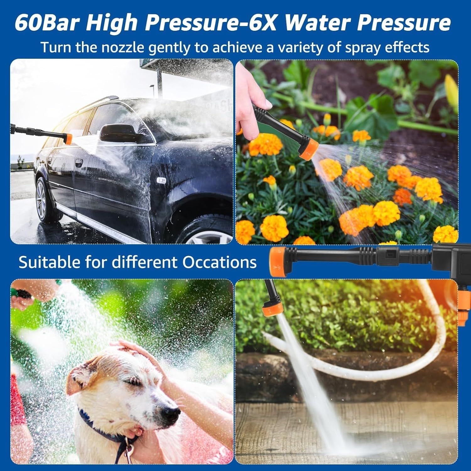 High Pressure Water Gun for Powerful Cleaning - Habibay Mart