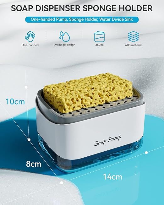 Kitchen Soap Dispenser with Pump – Durable and Stylish Soap Dispenser for Kitchen and Bathroom - Habibay Mart