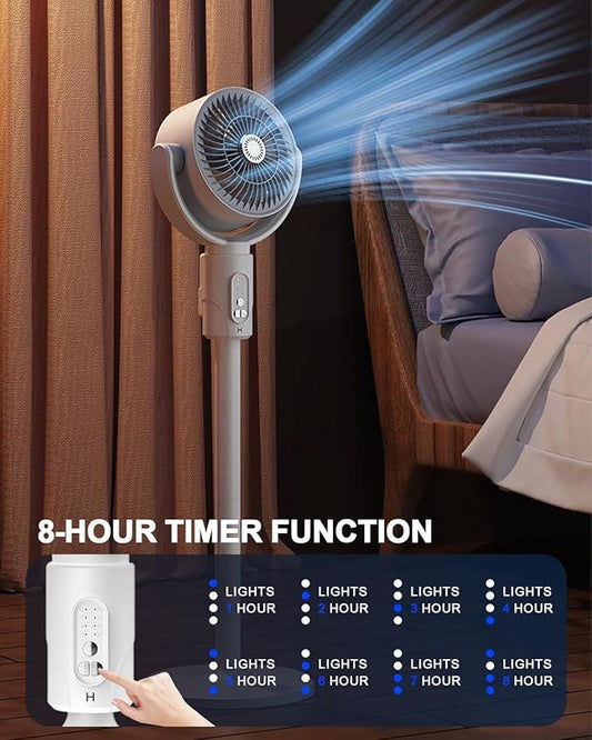 Standing Fan for Bedroom - Cooling Comfort and Modern Design - Habibay Mart