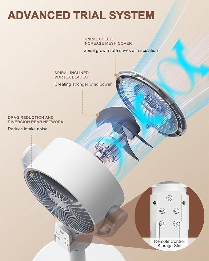 Standing Fan for Bedroom - Cooling Comfort and Modern Design - Habibay Mart